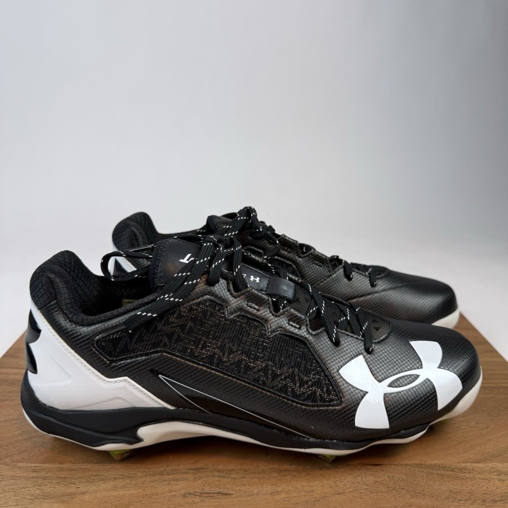 New NIB Mens‎ Under Armour UA Deception Low DT Black Baseball Cleats Size 10.5 D